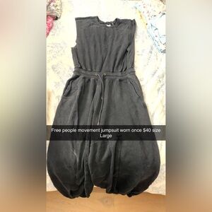 Free People Strapless Black Jumpsuit